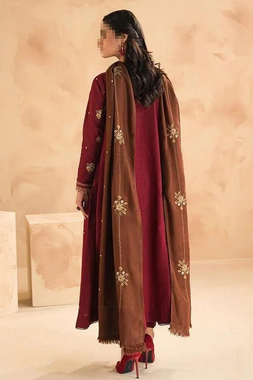 : 3 Pcs Women's Unstitched Embroidered Suit