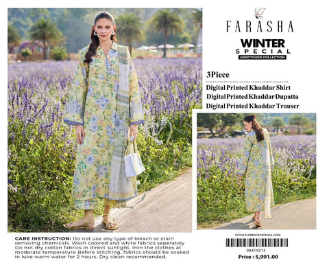 FARASHA – Khaddar 3PC Winter Collection (Unstitched)