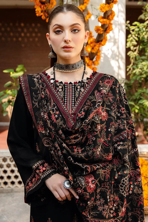 Bareez'e Winter Dhanak Collection 2026 | Embroidered 3 Piece Suit