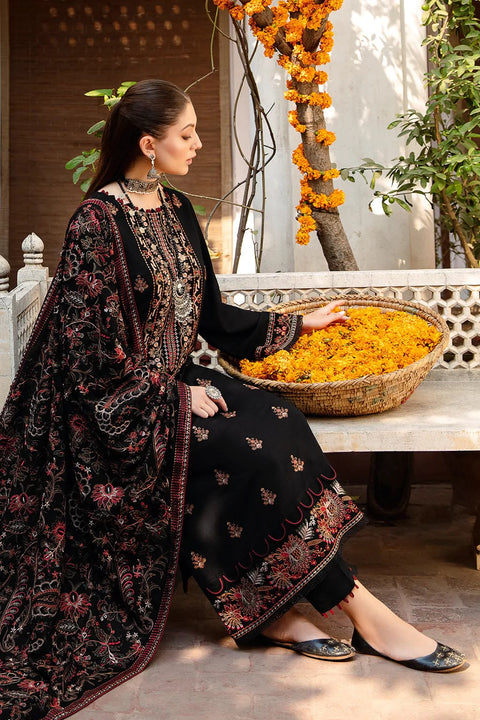 Bareez'e Winter Dhanak Collection 2026 | Embroidered 3 Piece Suit