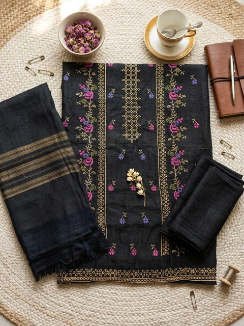 Elaiche Design | Winter Collection | Slub Khadder 3-Piece