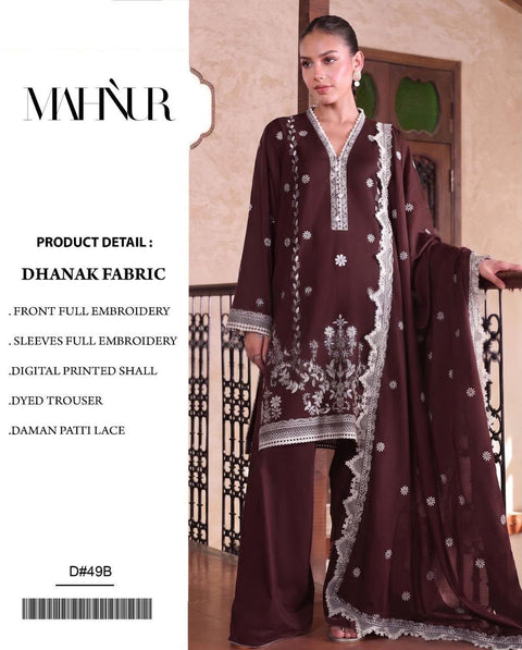 Winter Collection Brands Hit Codes – Dhanak 3-Piece Suit