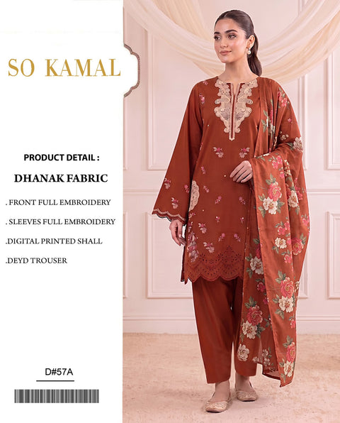 Winter Collection Brands Hit Codes – Dhanak 3-Piece Suit