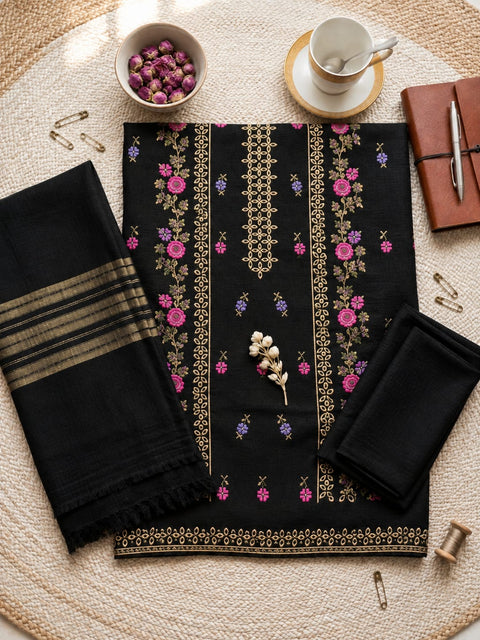 Elaiche Design | Winter Collection | Slub Khadder 3-Piece