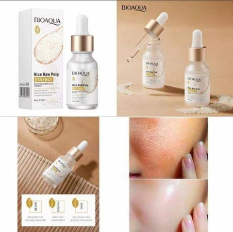 BIOAQUA Rice Raw Pulp Essence - Rice Hyaluronic Acid Face Serum 15ml