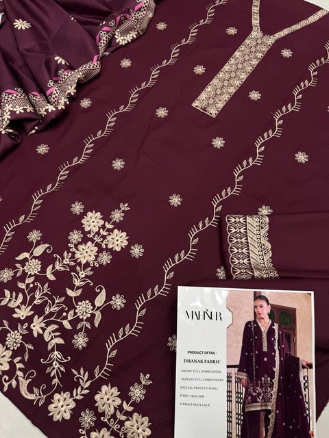 Winter Collection Brands Hit Codes – Dhanak 3-Piece Suit
